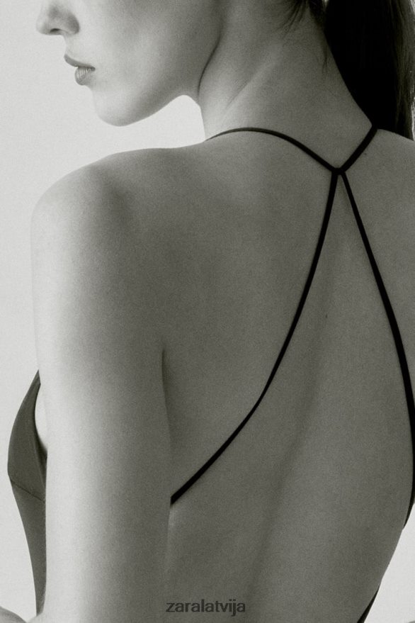 peldkostīms ar atvērtu muguru sievietes Zara melns 6ZTV401823 apģērbs