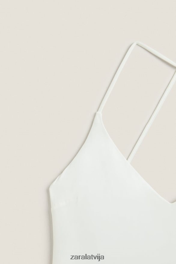 vienkāršs peldkostīms sievietes Zara ekru 6ZTV401822 apģērbs