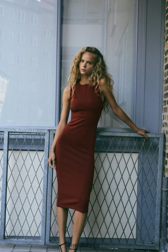 kleita ar atvērtu muguru sievietes Zara rūsgans 6ZTV40234 apģērbs