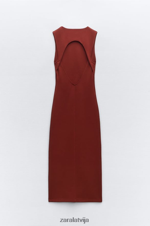 kleita ar atvērtu muguru sievietes Zara rūsgans 6ZTV40234 apģērbs