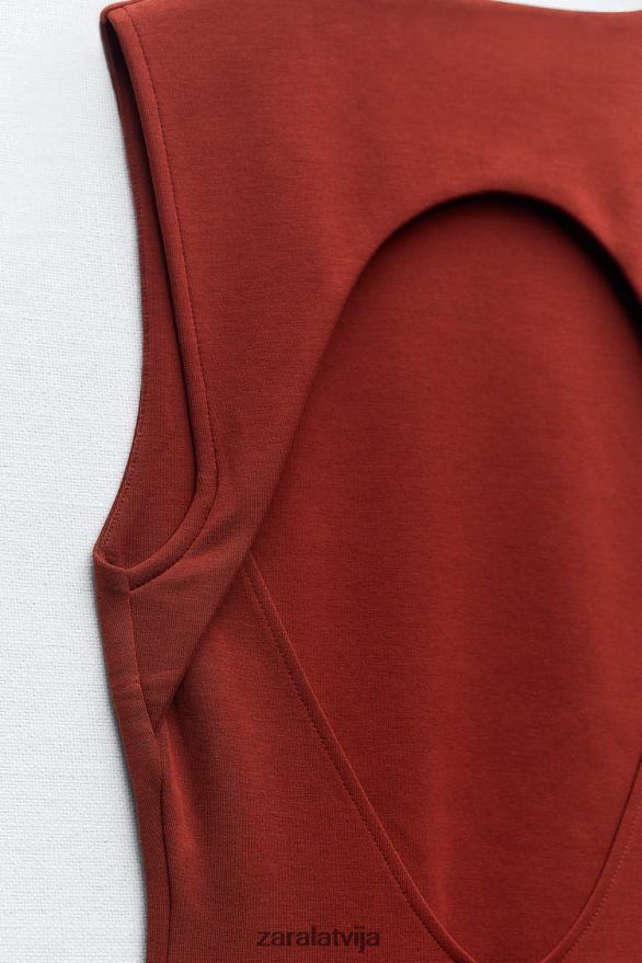 kleita ar atvērtu muguru sievietes Zara rūsgans 6ZTV40234 apģērbs
