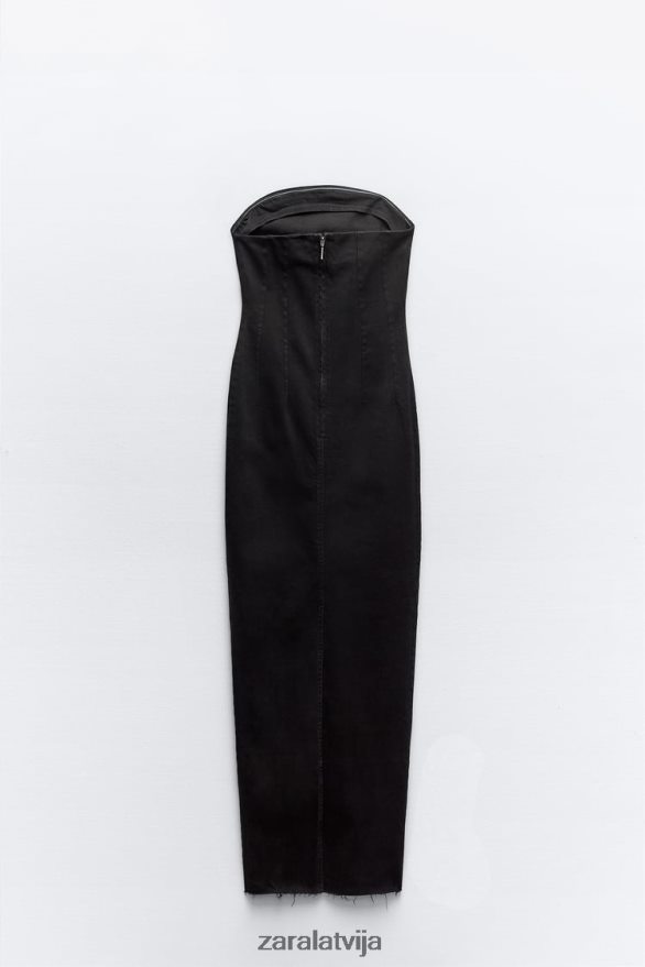 zw džinsa kleita bez lencītēm sievietes Zara melns 6ZTV40237 apģērbs