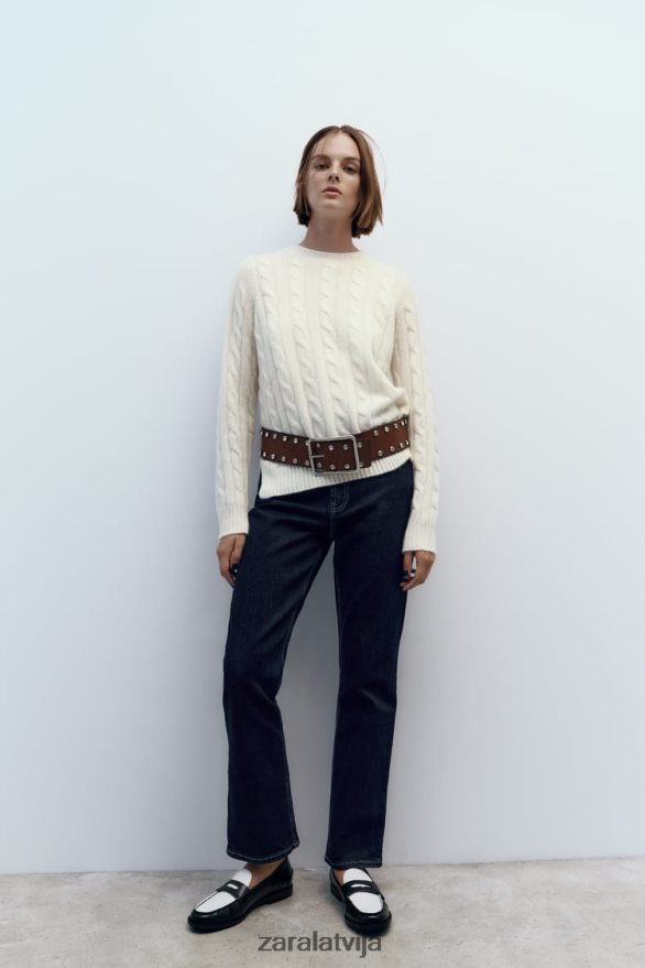 kontrasta loafers sievietes Zara divi toņi 6ZTV40739 apavi