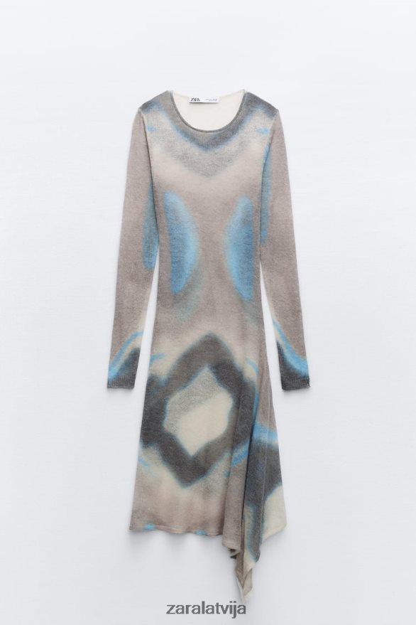 adīta kaklasaites krāsas kleita sievietes Zara daudzkrāsains 6ZTV40477 apģērbs