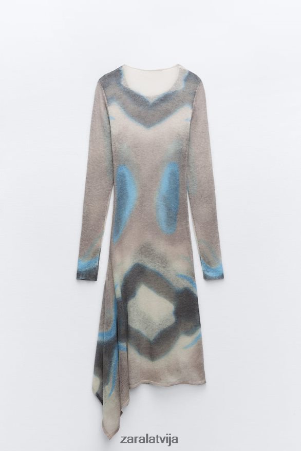 adīta kaklasaites krāsas kleita sievietes Zara daudzkrāsains 6ZTV40477 apģērbs