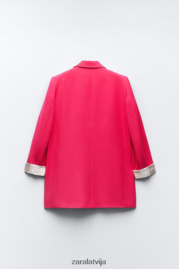 apdrukāts aproces bleizeris sievietes Zara fuksija 6ZTV40900 apģērbs