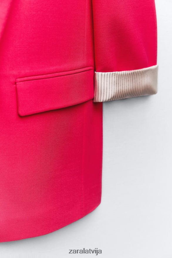 apdrukāts aproces bleizeris sievietes Zara fuksija 6ZTV40900 apģērbs