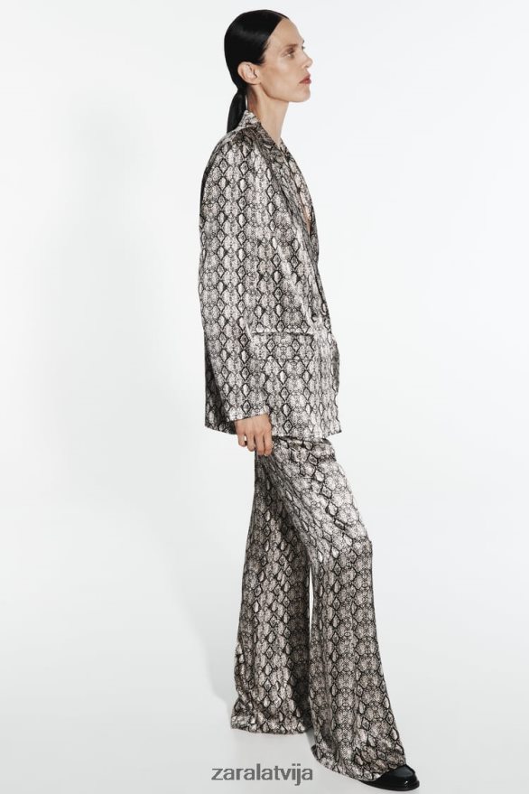 šķidrs dzīvnieku apdrukas žakete sievietes Zara čūska 6ZTV40910 apģērbs