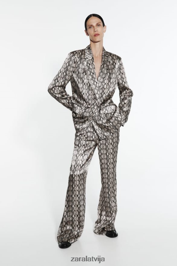 šķidrs dzīvnieku apdrukas žakete sievietes Zara čūska 6ZTV40910 apģērbs