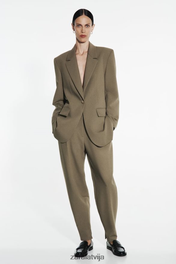 āmura bikses sievietes Zara haki 6ZTV40905 apģērbs