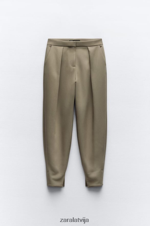 āmura bikses sievietes Zara haki 6ZTV40905 apģērbs