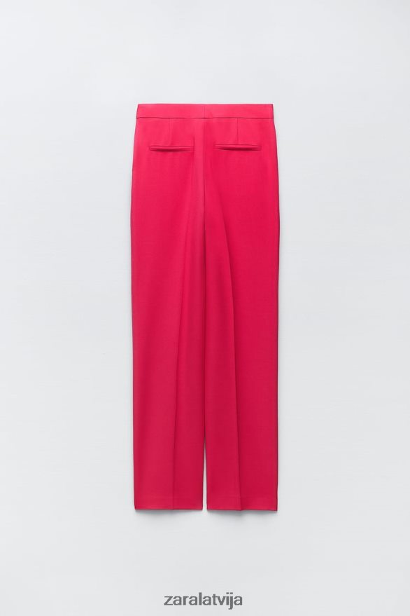 taisnas bikses sievietes Zara fuksija 6ZTV40901 apģērbs