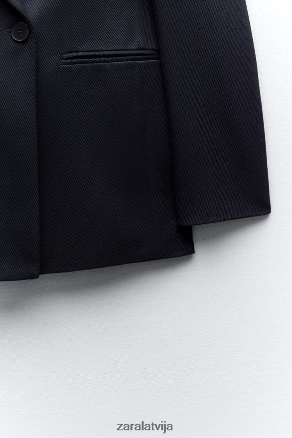 divrindu žakete sievietes Zara jūras zils 6ZTV40140 apģērbs