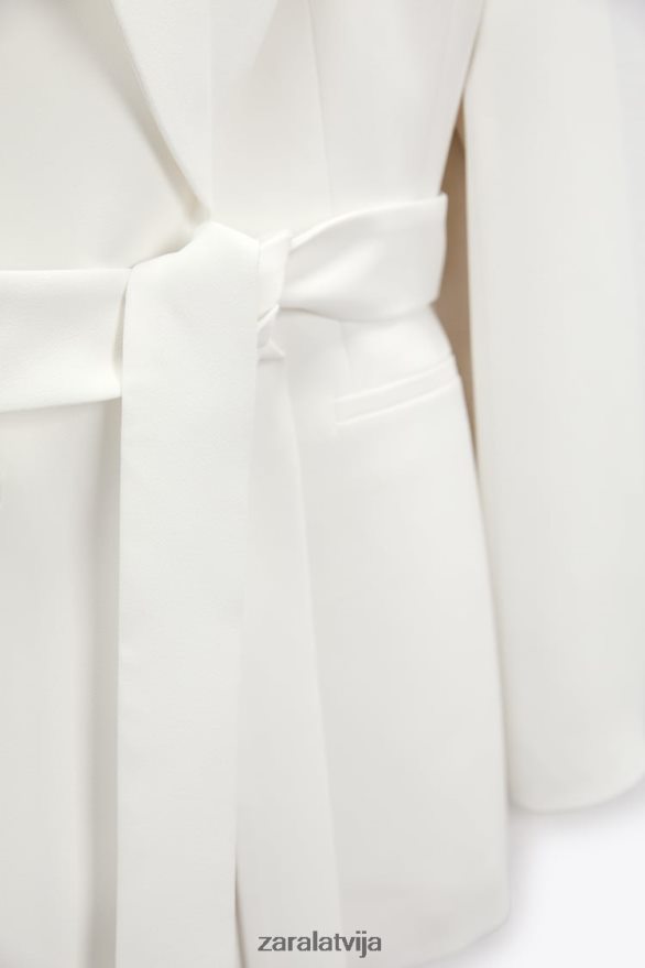 jaka ar jostu sievietes Zara ekru 6ZTV40174 apģērbs