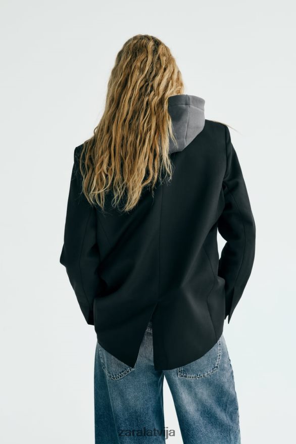 pamata žakete sievietes Zara melns 6ZTV40148 apģērbs
