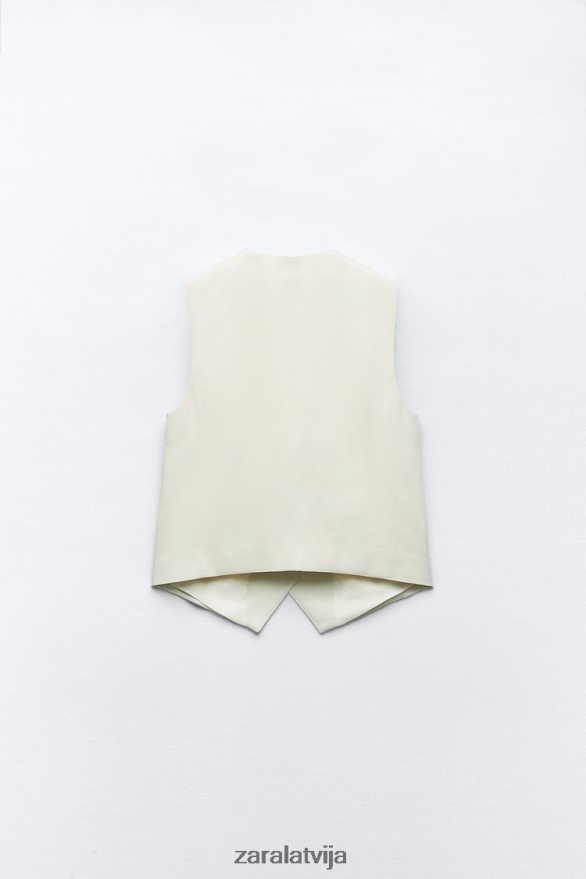 pielāgota veste sievietes Zara gaiši bēšs 6ZTV40157 apģērbs