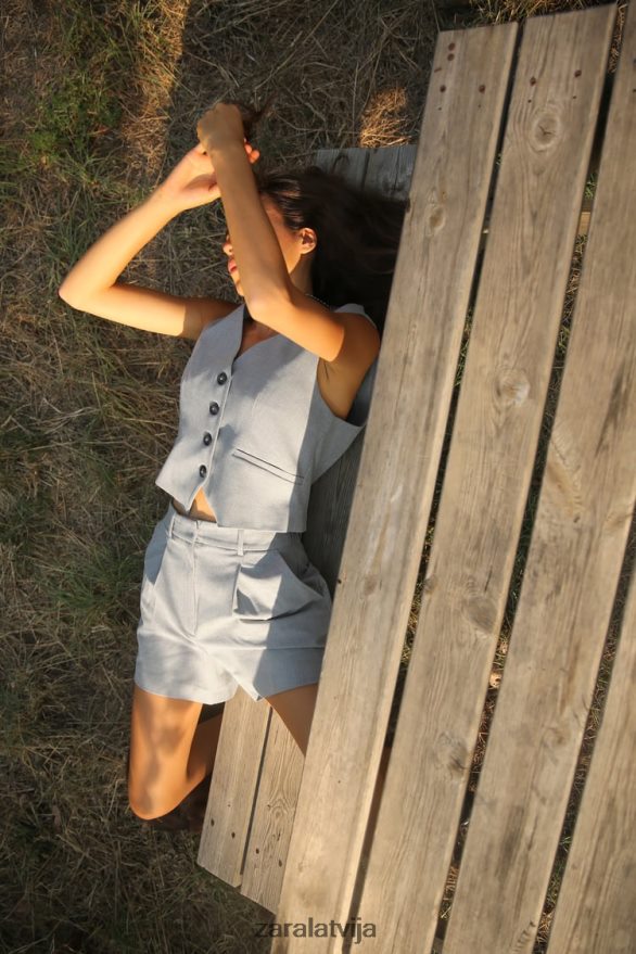 pielāgota veste sievietes Zara pelēks 6ZTV40139 apģērbs