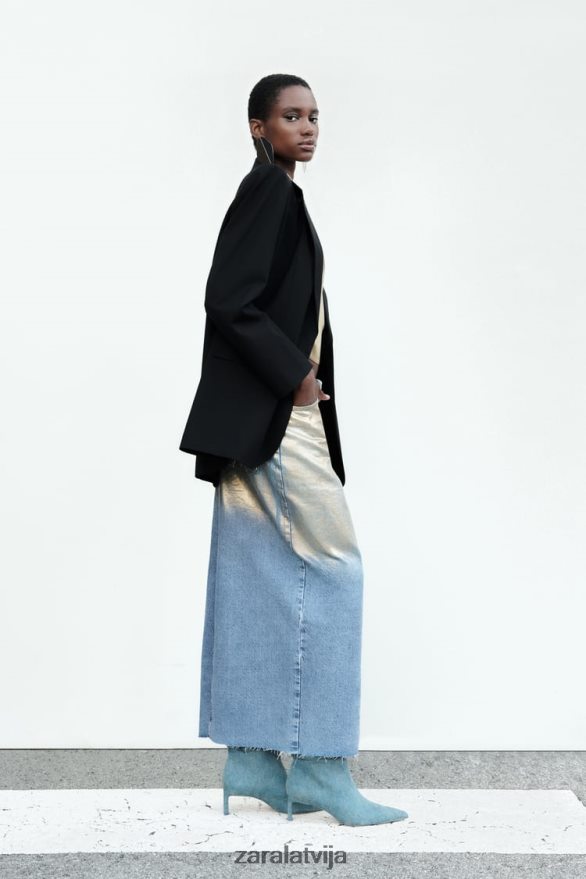 taisna piegriezuma žakete sievietes Zara melns 6ZTV40159 apģērbs