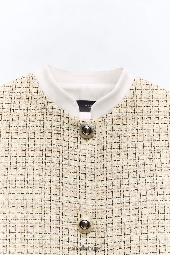 teksturēts īss žakete sievietes Zara daudzkrāsains 6ZTV40169 apģērbs