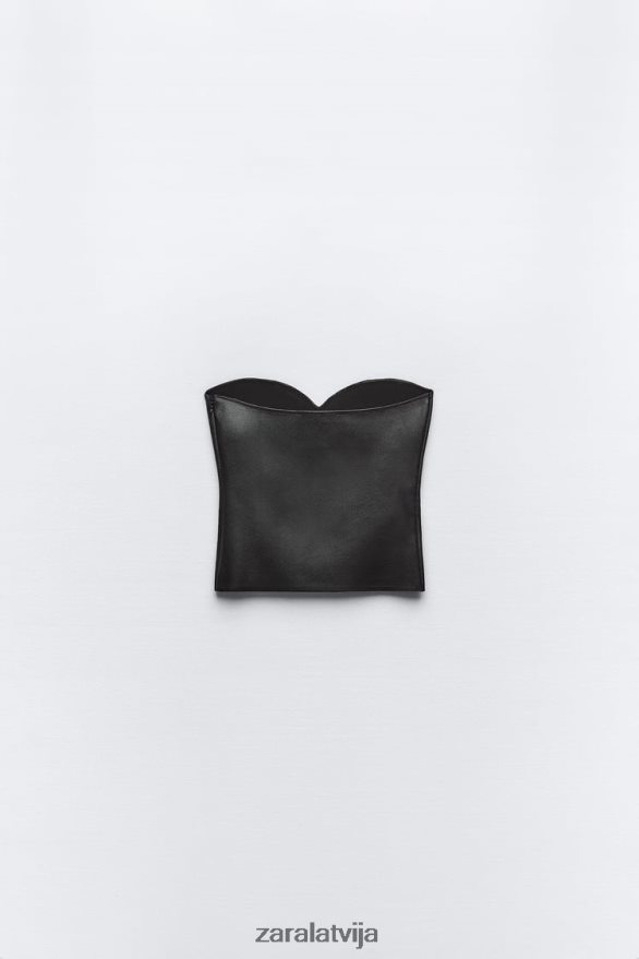 adīt krūtis top sievietes Zara melns 6ZTV40267 apģērbs