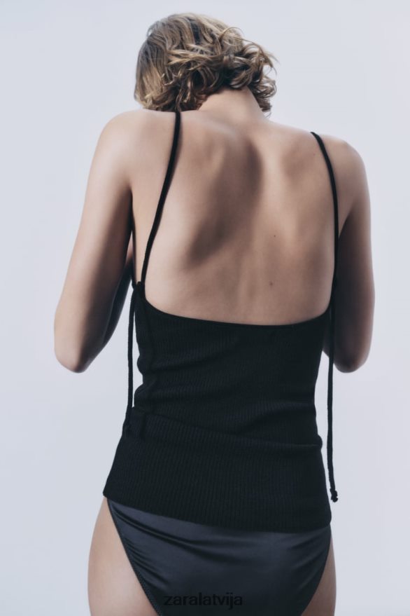 adīt tvertnes virsmu sievietes Zara melns 6ZTV40830 apģērbs