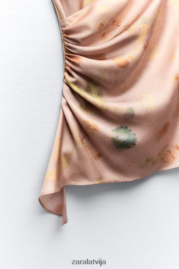 apdrukāta mežģīņu tops sievietes Zara daudzkrāsains 6ZTV40255 apģērbs