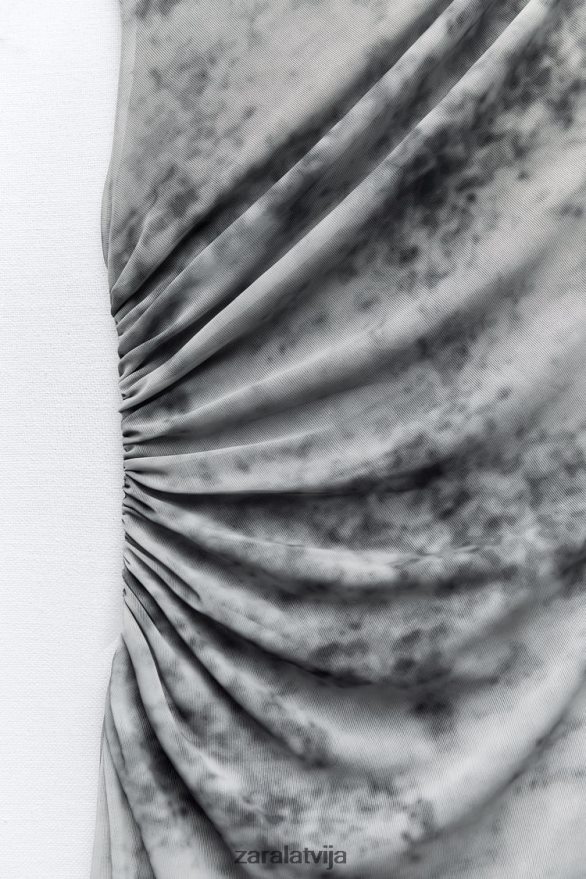 apdrukāts tilla bodijs sievietes Zara pelēkie 6ZTV40257 apģērbs