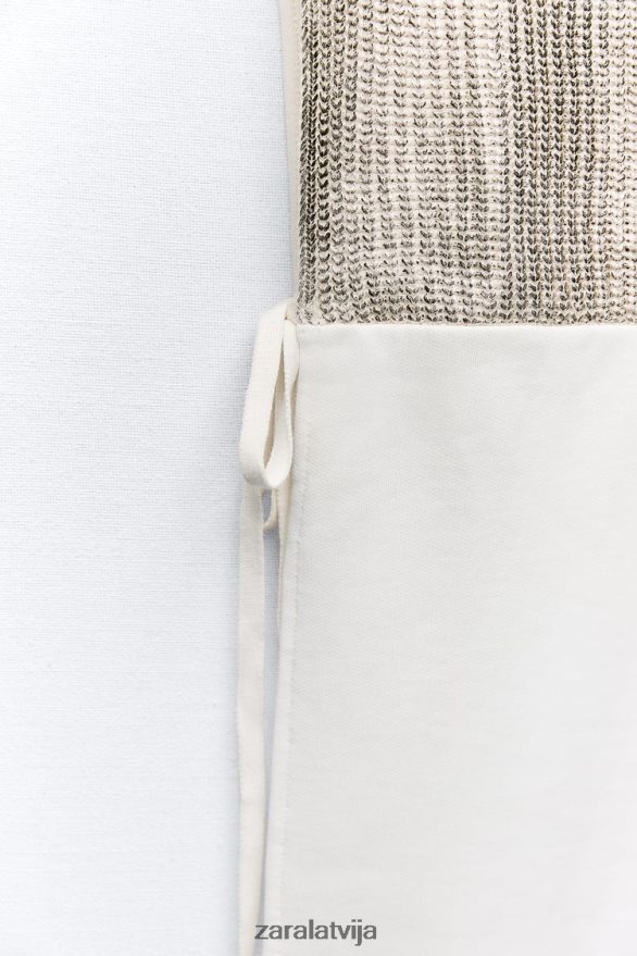 kontrastējošas folijas veste sievietes Zara ekru 6ZTV40252 apģērbs