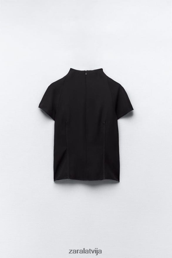 tehniskais tops sievietes Zara melns 6ZTV40250 apģērbs