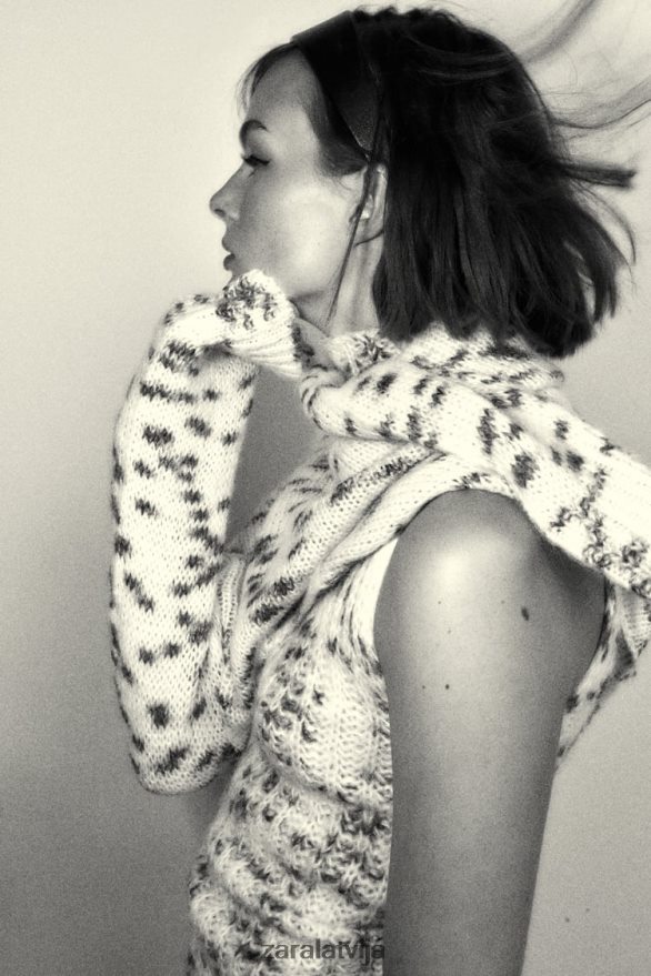 āķu jedu jaukta trikotāžas augšdaļa sievietes Zara tikai viens 6ZTV40261 apģērbs