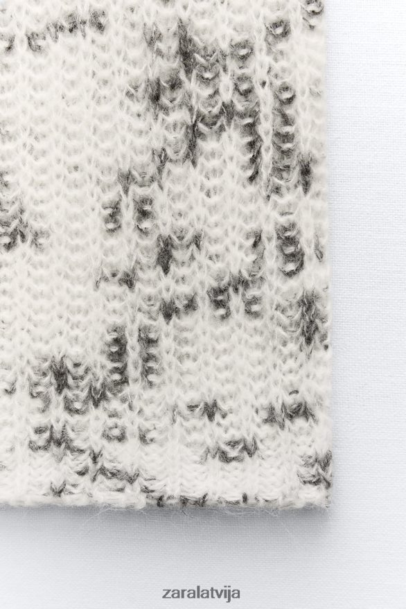 āķu jedu jaukta trikotāžas augšdaļa sievietes Zara tikai viens 6ZTV40261 apģērbs