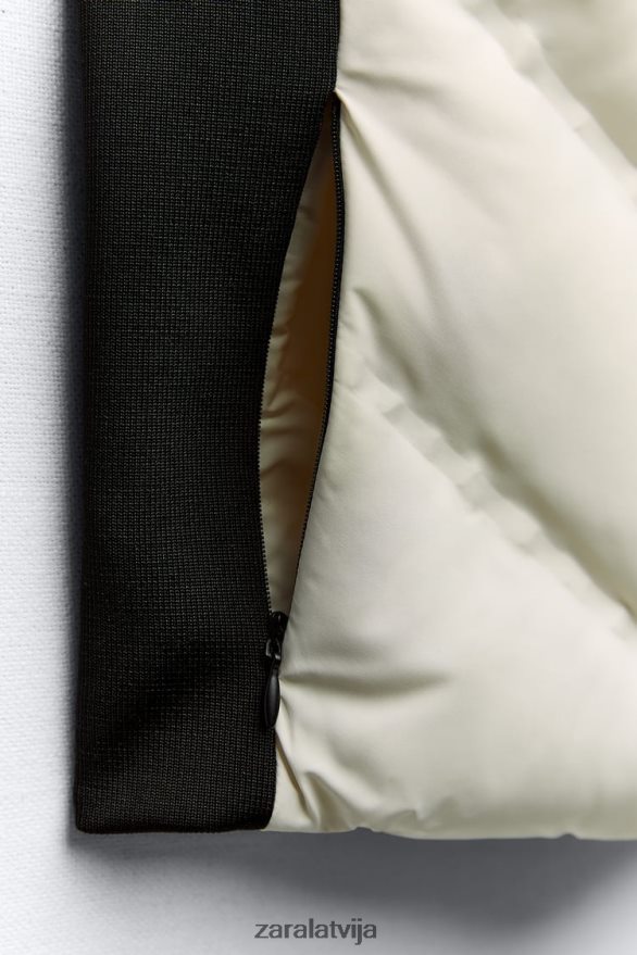 ūdens atgrūdoša vēja aizsargveste sievietes Zara melns balts 6ZTV40199 apģērbs