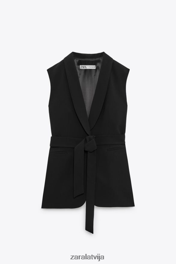jostas smokinga veste sievietes Zara melns 6ZTV40198 apģērbs