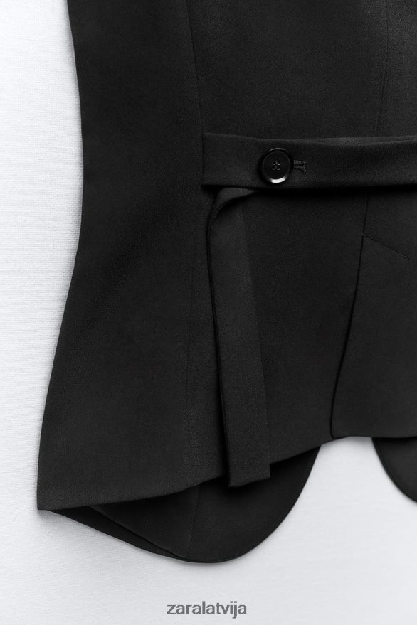 pieguļoša pogājama veste sievietes Zara melns 6ZTV40201 apģērbs