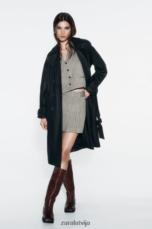 siļķu veste sievietes Zara pelēkais merģelis 6ZTV40218 apģērbs