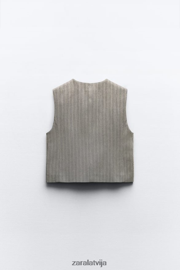 siļķu veste sievietes Zara pelēkais merģelis 6ZTV40218 apģērbs