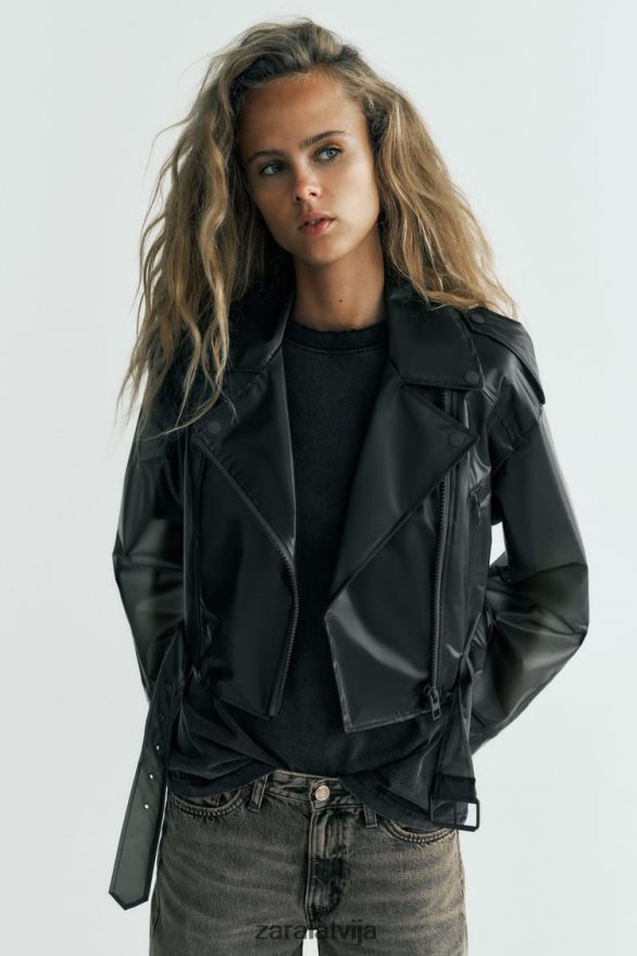 crop caurspīdīga jaka sievietes Zara oriģināls 6ZTV4094 apģērbs