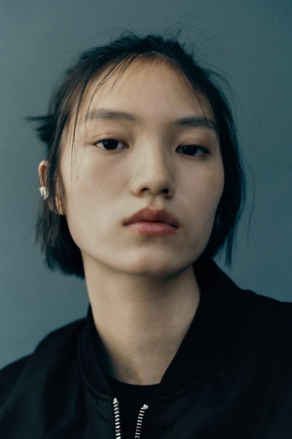 crop neilona bomber jaka sievietes Zara melns 6ZTV4015 apģērbs