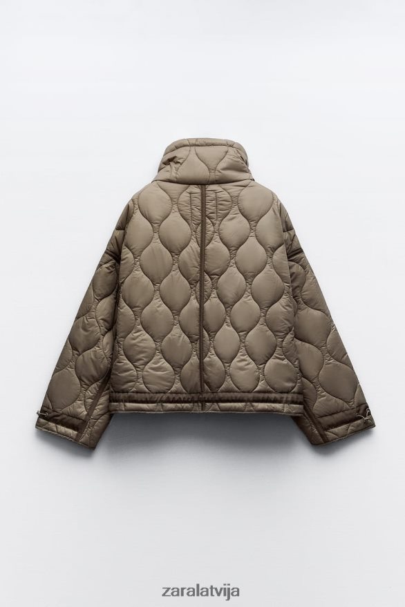 ūdeni atgrūdoša kārta sievietes Zara taupe pelēks 6ZTV4022 apģērbs