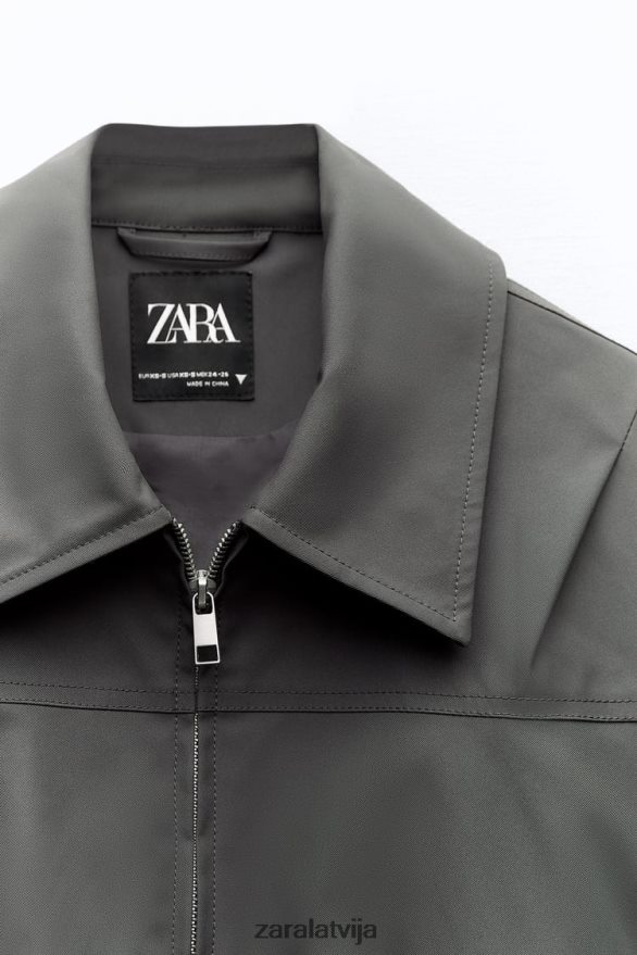 ūdeni atgrūdoša taisna piegriezuma bomberjaka sievietes Zara tumši pelēks 6ZTV4064 apģērbs