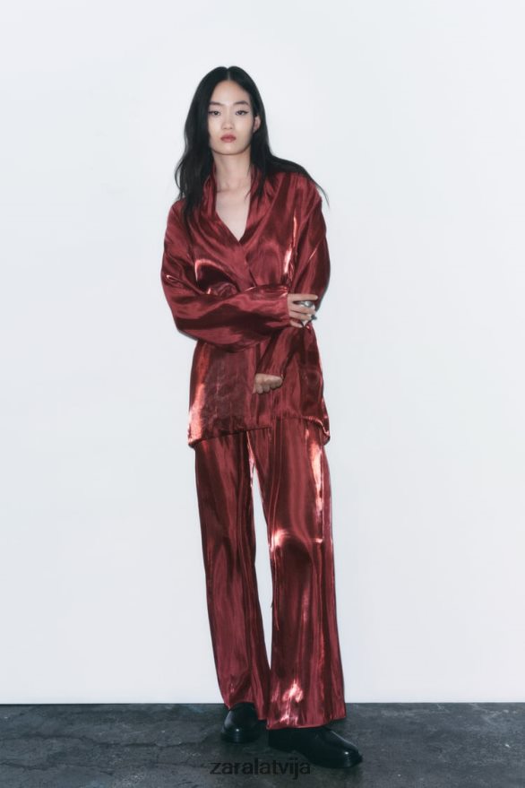 ietīt kimono sievietes Zara ķieģelis 6ZTV4052 apģērbs