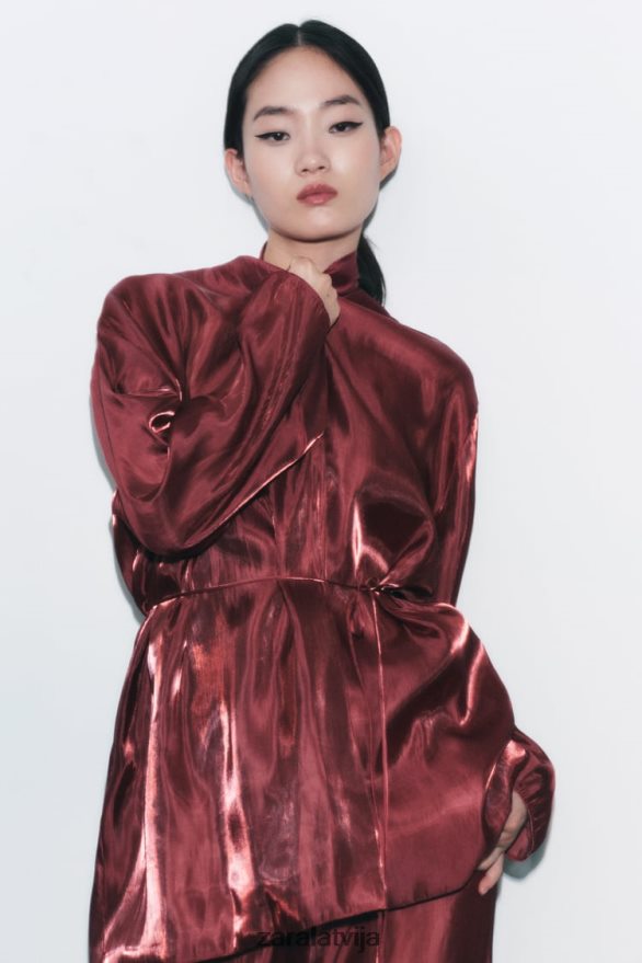 ietīt kimono sievietes Zara ķieģelis 6ZTV4052 apģērbs