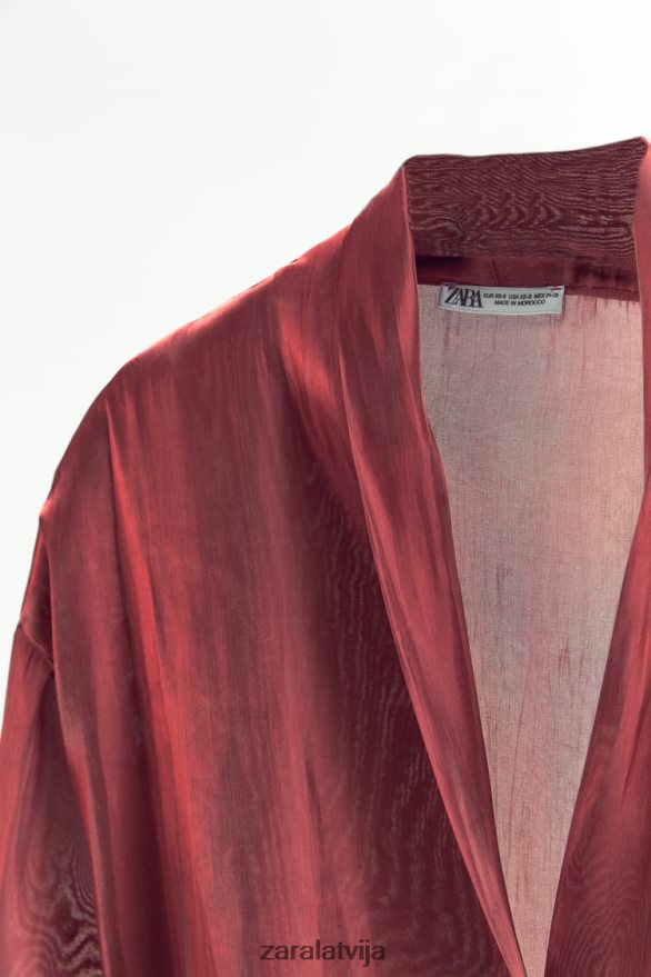 ietīt kimono sievietes Zara ķieģelis 6ZTV4052 apģērbs