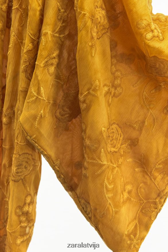 izšūts kimono sievietes Zara sinepes 6ZTV40113 apģērbs