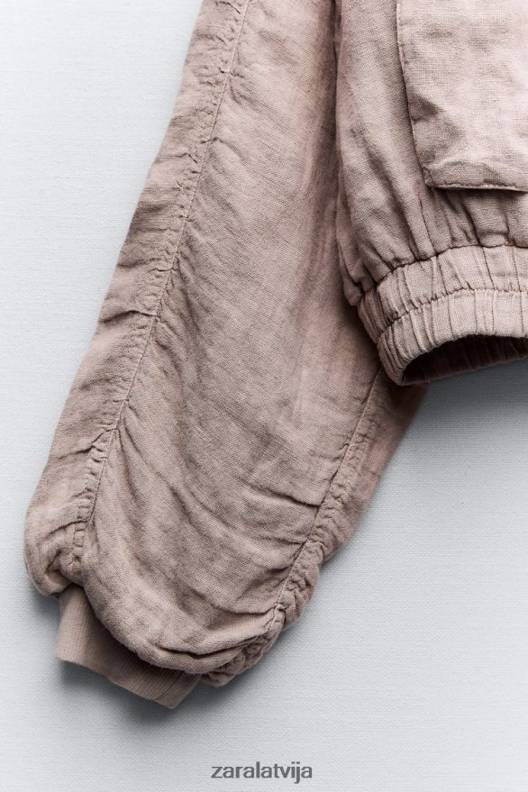 lina kabatas bumbvedējs sievietes Zara rozā 6ZTV4084 apģērbs