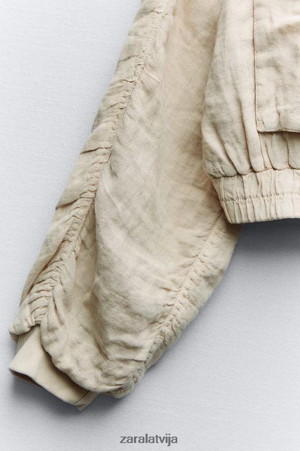 lina kabatas bumbvedējs sievietes Zara smiltis 6ZTV4066 apģērbs