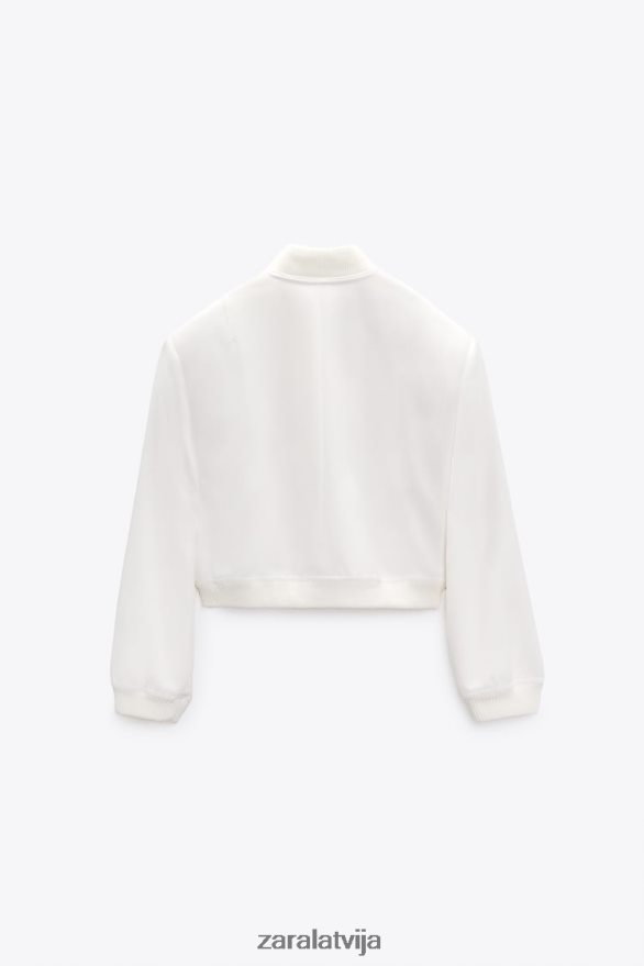 maxi kabatas bumbvedējs sievietes Zara ekru 6ZTV40127 apģērbs