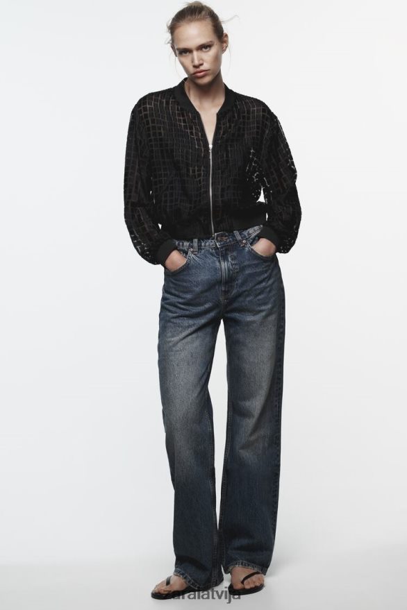 organzas bumbvedējs sievietes Zara melns 6ZTV4092 apģērbs