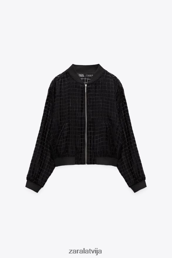 organzas bumbvedējs sievietes Zara melns 6ZTV4092 apģērbs