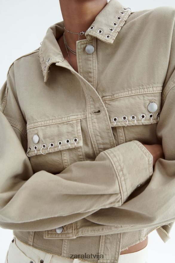 pīrsings apgriezts virskrekls sievietes Zara smiltis 6ZTV40102 apģērbs